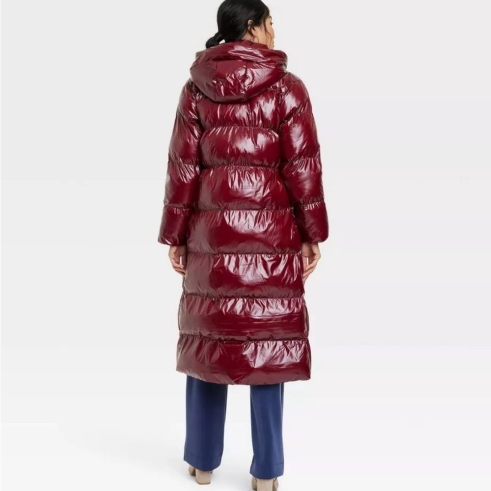 a new day Women's Burgundy Puffer Coat - Picture 2 of 10